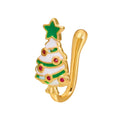 Christmas Handmade Hoop Ring Clip-on Nose Earring Body Piercing for Girls Jewelry
