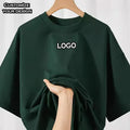 New Arrival Men's Custom Logo Print Regular Fit 100% Cotton Knitted T-Shirt Blank Short Sleeve Breathable Wholesale