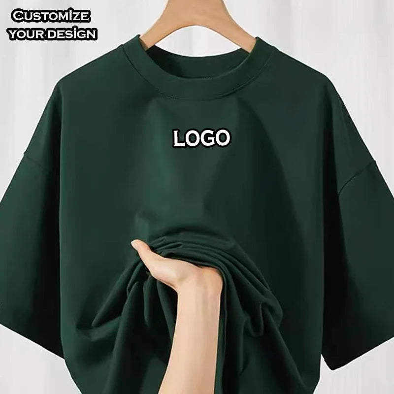 New Arrival Men's Custom Logo Print Regular Fit 100% Cotton Knitted T-Shirt Blank Short Sleeve Breathable Wholesale