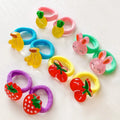 High Elastic Headband Small Rubber Band 6 Colors Hair Ties Set for Kids
