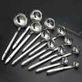 Stainless Steel Custom 1 Ladle 20 oz Spoon Measuring 7 oz Saltwater 3 Oz. Chrome  Serving Spoons Cooking Tool Utensil Set