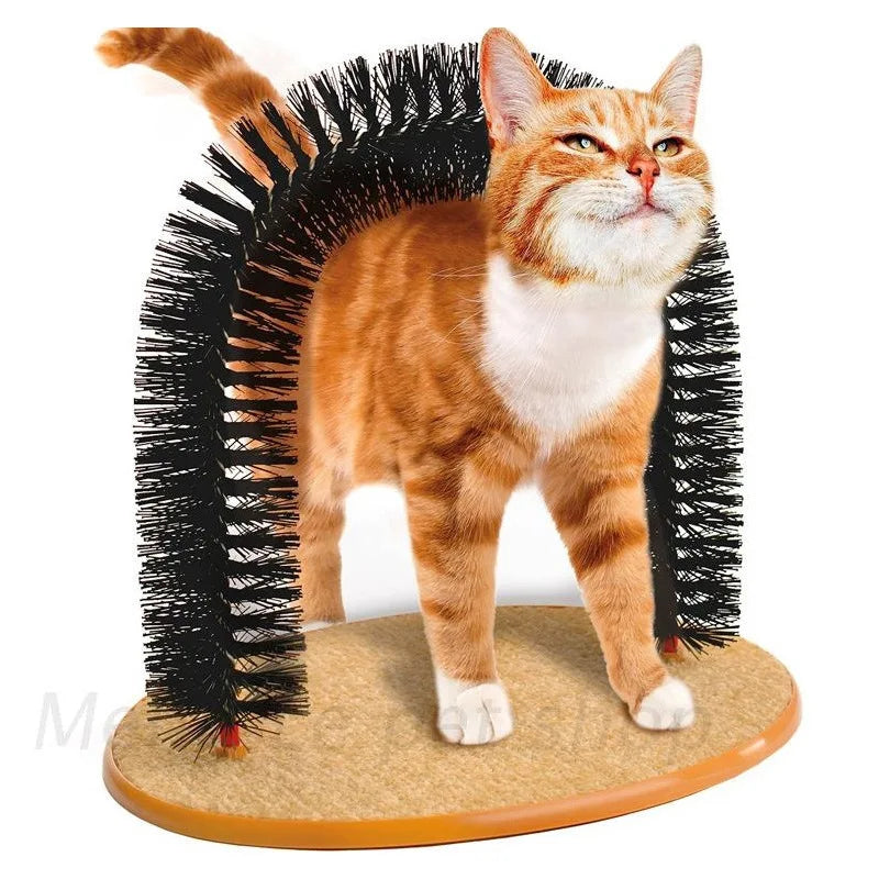 New Cat Toy Self-Service Scratching and Cleaning Device Plastic Bridge Brush Rubbing Tool Wholesale