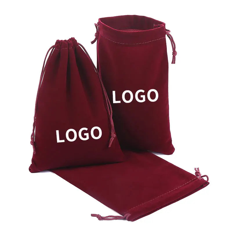 5.7cm Small Velvet Drawstring Bag for Jewelry Earring Packaging - Custom Logo & Size (OEM/ODM Available)