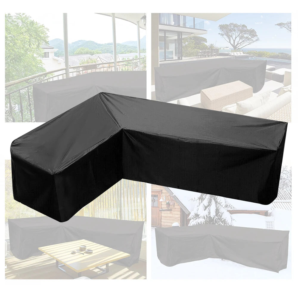 Factory Price L Shape Furniture Cover Corner Outdoor Sofa Cover Garden V Shape Waterproof Sofa Set All-Purpose Dust Covers