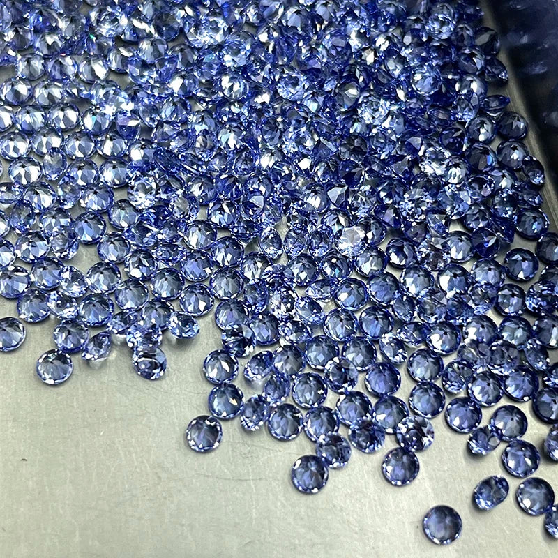 Melee Sapphire Round Shape Royal Blue Color Calibrated Loose Lab Grown Gemstone for Jewelry Making