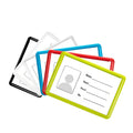 Lebei UHOO Business Card Holder Acrylic ID Holder with Clip and Letter Pattern for Business Cards & Badges