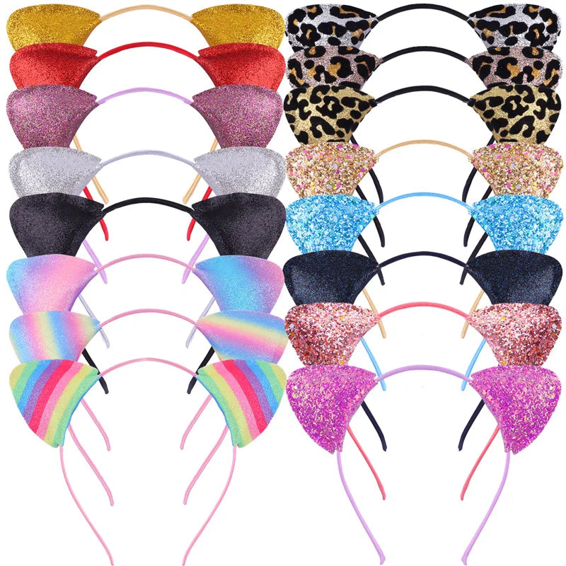 Photography Equipment Children's Birthday Glitter Girls' Hair Accessories Cartoon Cat Ear Headband Photography Equipment