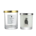Wholesale Handmade Frosted Luxury Glass Candle Jar with Metal Lid Customizable Home Decoration Cylinder for Christmas