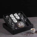 2025 QIAN HU GCTS-QH003 Classic Gold Plated Turkish Glass Coffee Cups Saucers Tea Set for Adults New Arrival Gift Set for