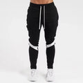 Newly Designed Cotton Stitching Black and White Color Contrast Jogging Sweatpants Elastic Waist Men Draw Rope Flared Sweatpants