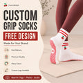 Non-Slip Socks Solid Custom logo Anti slip Dance Pregnancy Sock for Women Cotton Running Yoga Socks With Bottom Grippers