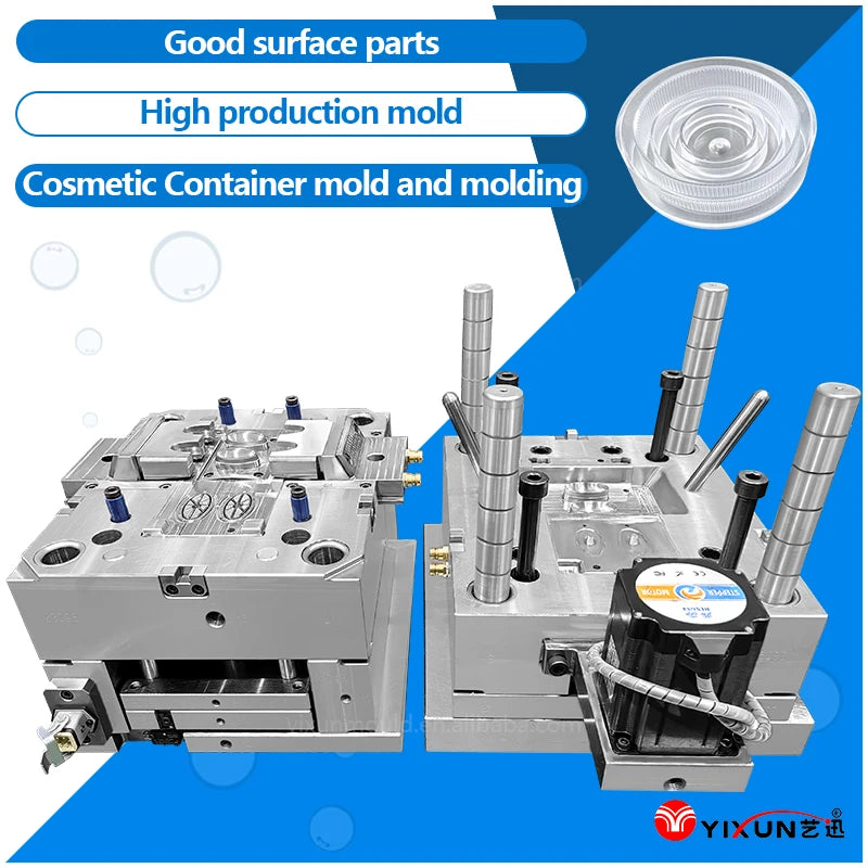 Cosmetic Container Plastic Molded Parts and Injection Mould Maker and China Mold