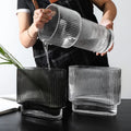 European-style Transparent Glass Vase High-quality Water-raised Flower Vase Living Room Tabletop Flower Arrangement Glass Vase