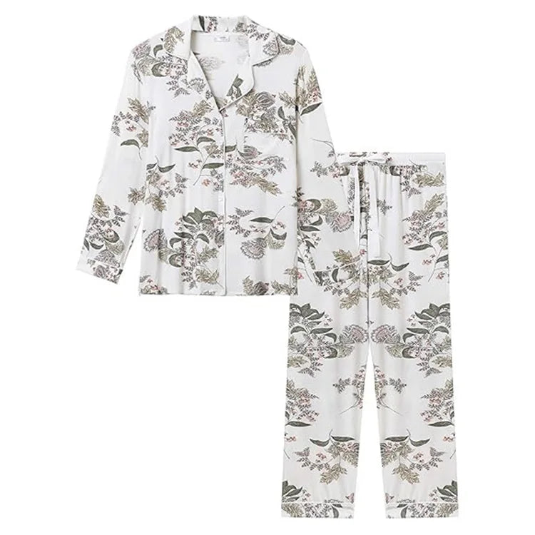 Wholesale Hot Sale Summer/Spring 2 Piece Lounge Pajamas Set for Women Fashion Casual Style Breathable Quick Dry Delicate