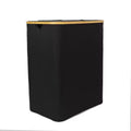 Collapsible Bamboo Laundry Basket with Handle Cover Hot Household Storage with Bag Inside for Dormitory Necessities for Home Use