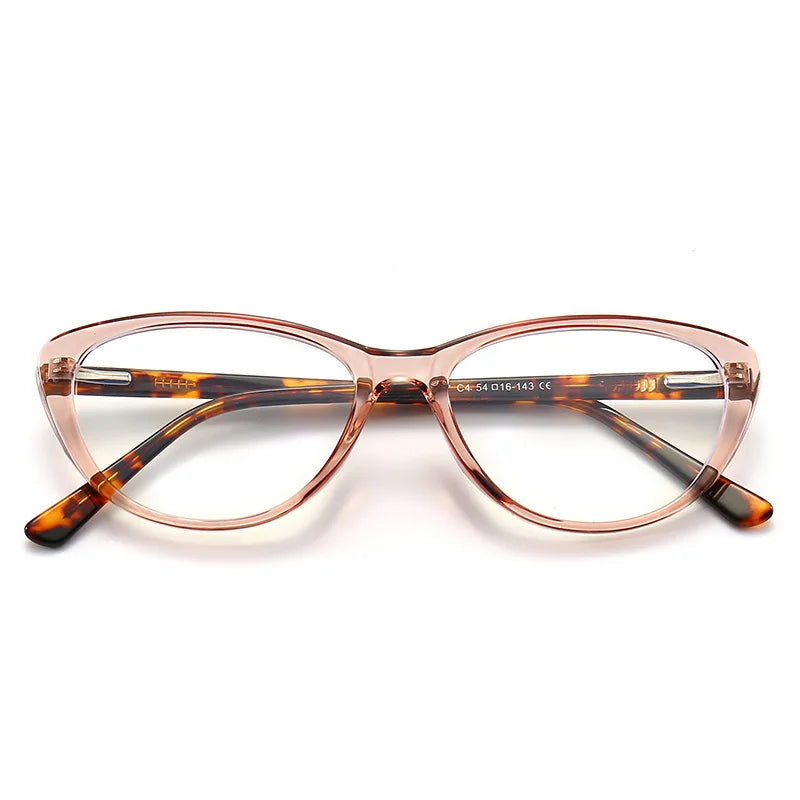 Design Eyeglasses Frames Cat Eye Optical Glasses Acetate Color for Men Women