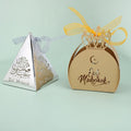 Wholesale Art Paper UV Coated Gold Silver Ramadan Mubarak Hollow Out Eid Gift Boxes for Candy
