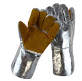 Heat Resistant Insulation Heat Cotton Restaurant Leather Kitchen Cooking Grilling Long Sleeve Oven Mitt Gloves