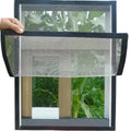 Window Screen with Hook and Loop Free Cutting DIY Size Black Mesh Window Screens Replacement