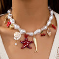 Jewelry's Cross-Border E-Commerce Wholesale 1 Ocean Starfish Pendant Beaded Vintage Buddhism