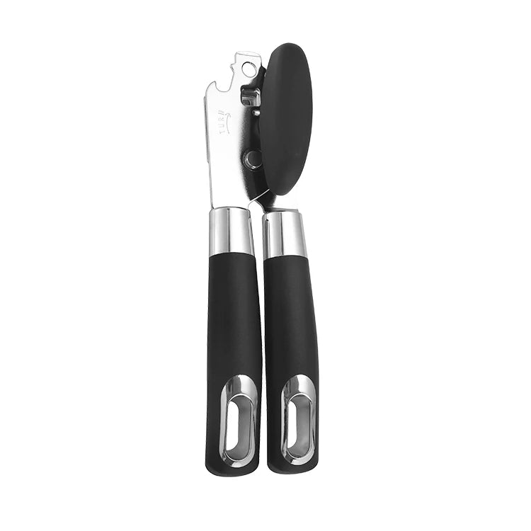 Home Use Multi-Function Metal Safety Can Opener with Rotation Handle for Opening Bottles and Cans