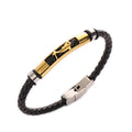 New Leather Braided Stainless Steel Bracelet Male Jewelry Golden Dolphin Couple Gift Bracelet Lucky Bracelet