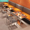 Light Luxury Dining Seating Booth Sets for Restaurant Furniture Sofa Booth Chair and Table Customized Fast Food Restaurant