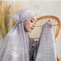 Muslim Women EID Long Sleeve Custom Printed Abaya Ramadan Dress With Bags Telekung Prayer Robes