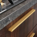 Simple Design Modern Black Long Aluminum Profile Furniture Handles for Wardrobe Cabinet Dresser Drawer-Kitchen & Living Room Use