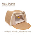 High Quality All-season Wooden Frame Sisal Living Room Use Indoor Extra Large Cute cat Tent with Jute Scratch Pad for Cats