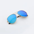 Promotional Fashion Quality Retro Mens Metal Aviation Pilot Frames Sunglasses UV400 Bling Star