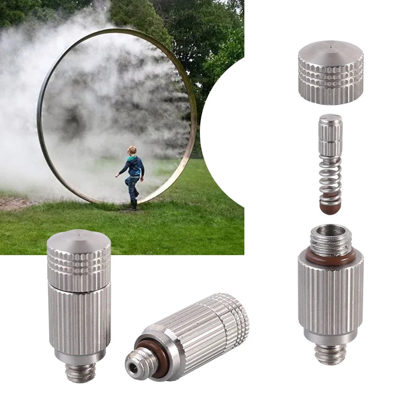 COZYMIST Long-Lasting Stainless Steel Fine Spray Misting Nozzle New Condition 50-100 Degrees Cone Spray for Cooling Misting