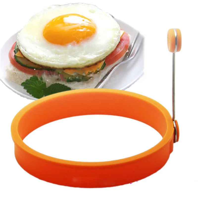 Hot Sale Eco-Friendly Silicone Egg Rings Handle for Cooking Non-Stick Fried Poached Pancake Egg Poaching High Quality Kitchen