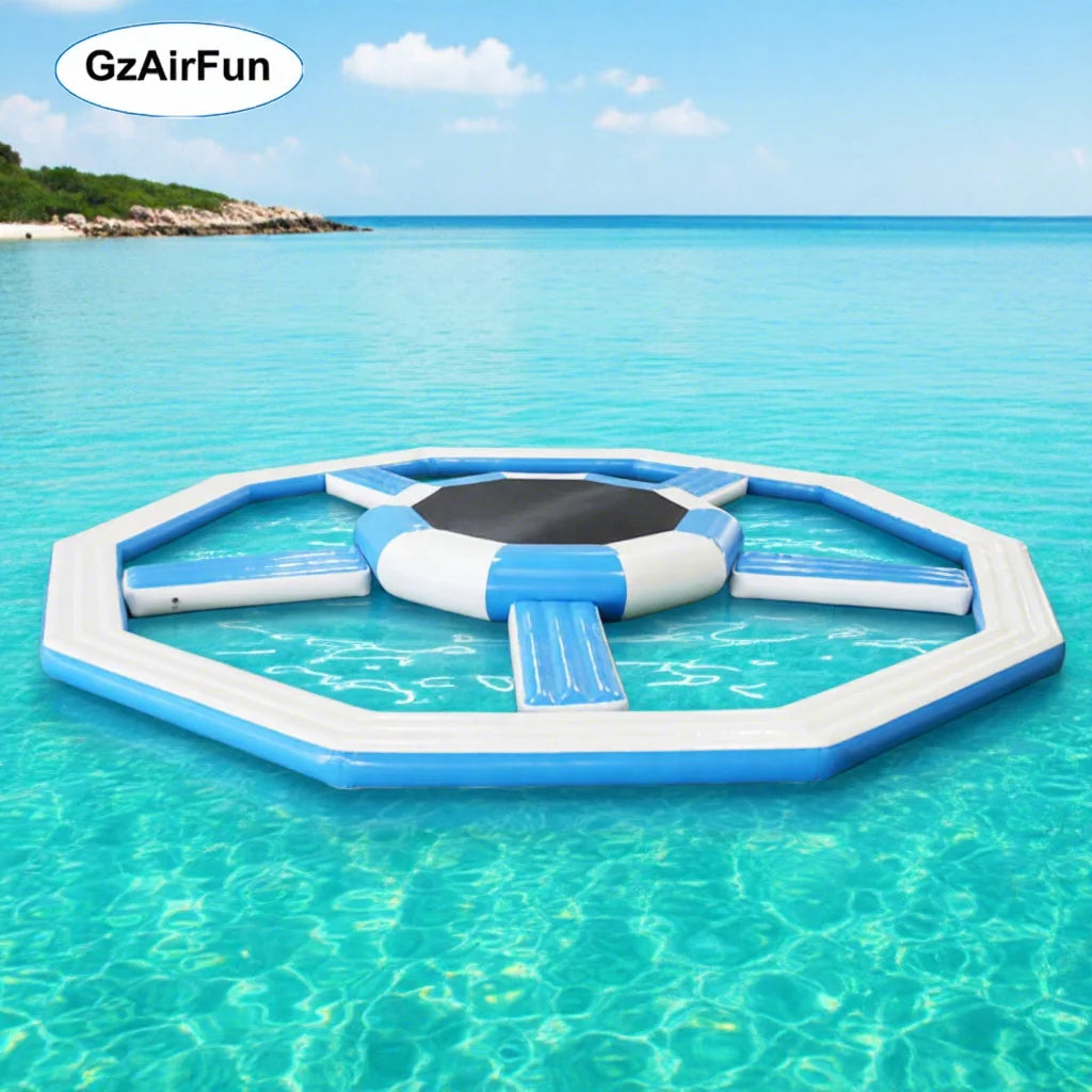 Factory Customized Commercial Grade Water Trampoline Water Park Inflatable Trampoline Floating Platform Game