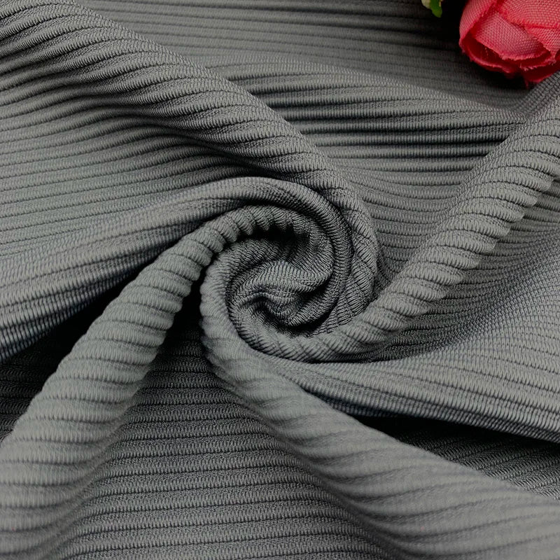 Wholesale 74% Nylon and 26% Spandex High Stretch Nylon Ribbed Fabric for Women Yoga