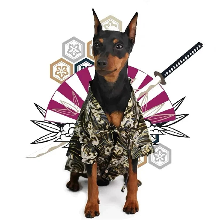 Shiba Inu Poodle Holiday Costumes Cosplay Japanese Pet Clothes Kimono Japan Summer T-shirt Dog Kimono