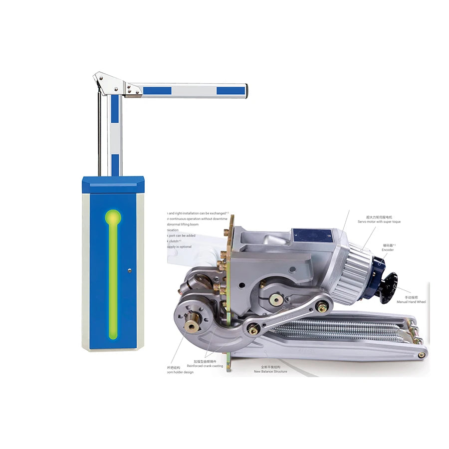 DC 24V Brushless Hot Sale Automatic Car Parking Safety Access Control Electric Boom Barrier Gate Servo Micanisam Motor