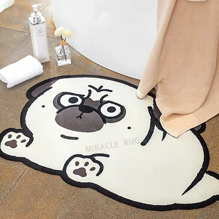Rugs Living Room Large Abstract Black & White Animal Shape Carpet Custom Print Rug Rubber Mat Custom Floor Mats