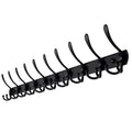 Black Metal Wall Hooks 10 Tri Hooks Wall Hanger Coat Hook Rail for Coat Hat Towel