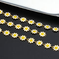 Stainless Steel New Product Gold Dripping Glue Flower Chain DIY Necklace Bracelet Tassel Pendant Fashion Accessories