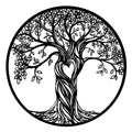 Viking Tree of Life Fresco Tableau Decor WJD21 Mural Metal Wall Decor for Living Room