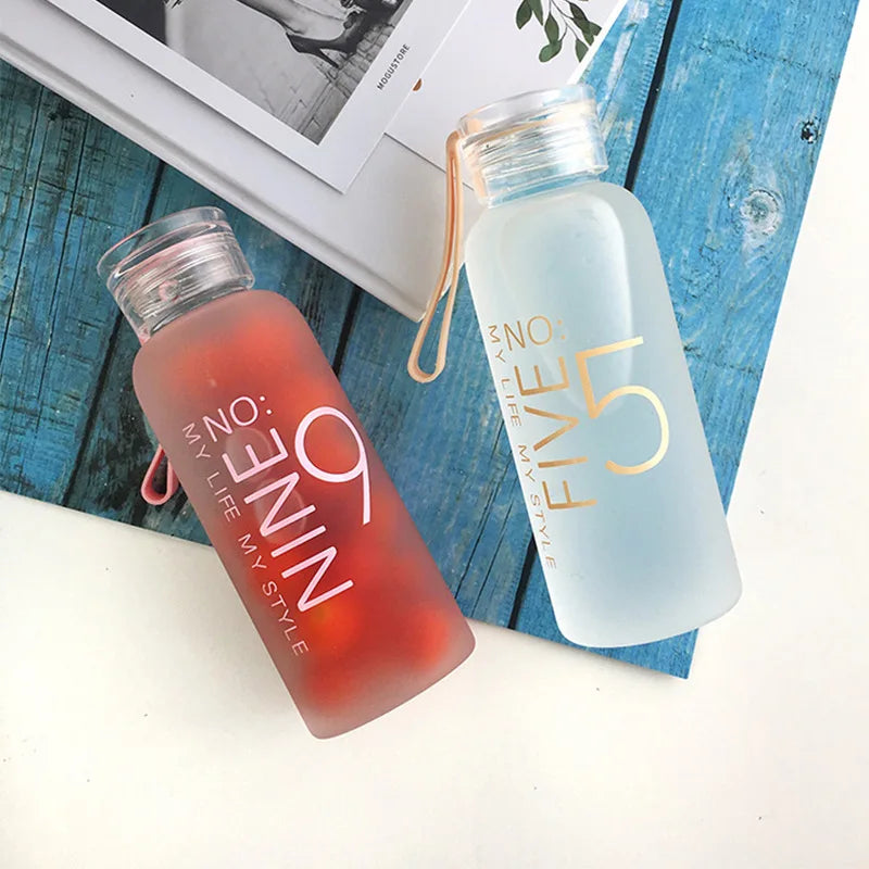 Colorful Portable Blank Pure Iron Flask Reusable Custom Sublimation Sport Motivational Hot Glass Water Bottles