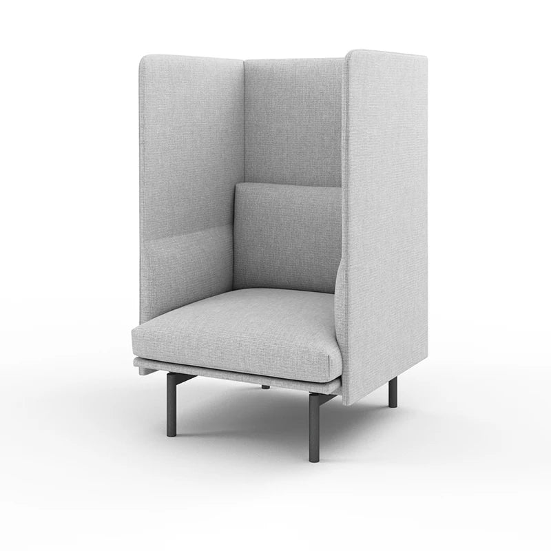 High End Privacy Meeting Sofa Pod Fabric Modern Design High Partition Back Office Sofa With Bookshelf