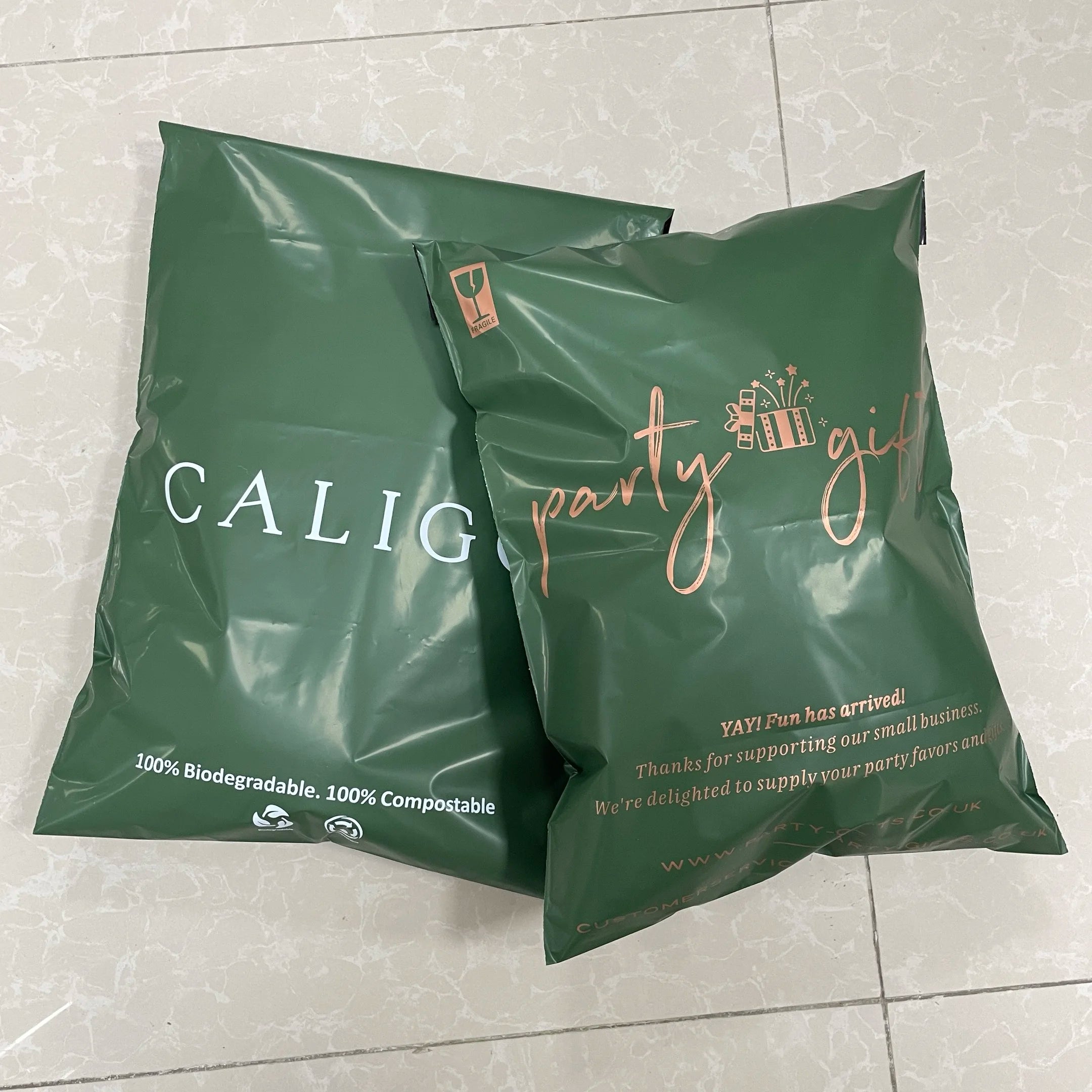 Biodegradable Poly Mailer Mailing Courier Dark Green Bag Shipping Bags With Logo Custom Printed for Clothing