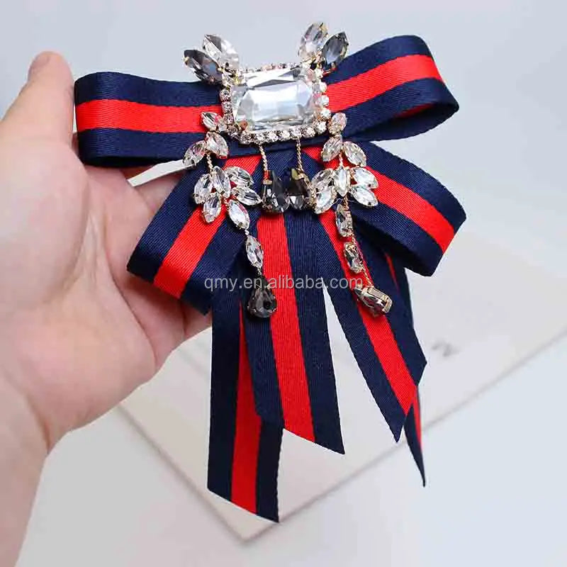 Unisex Bow Diamond Brooch Pin Fashionable Crystal Plated Jewelry Accessory Gift for Wedding Parties Children's Occasions