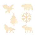 Tailai Art Deco Eco-Friendly Unfinished Wooden Wall Accents Christmas Ornaments Hanging Embellishments for DIY Crafts