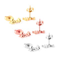 Creative Design English Letter Love Silver/Gold/Rose Gold Waterproof Stainless Steel Earrings Stud Wedding Engagement