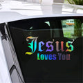Jesus Loves You Fun Car Window Vinyl Decal Bumper Door Art Sticker Removable Vinyl Sticker Gift Die Cut Decal Latop window Glass