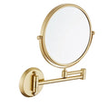 8 Inch Wall Mount Round Brushed Gold  Brass Magnifying Two Sided Vanity Bathroom Makeup Mirror