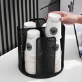 360-Degree Rotating Plastic Dispenser Office Buffet Storage Organizer Coffee Cups Disposable Paper Kitchen Spice